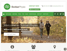 Tablet Screenshot of dunbarphysio.com